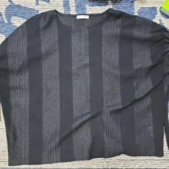 DRESKIP　半袖Tシャツ　丸襟　黒　レディース　トップスのサムネイル