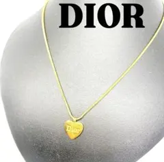 美品 Dior ネックレス ゴールド ハートロゴ プレート スネークチェーンのサムネイル