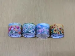 花柄 マスキングテープ 中古品 4種セットのサムネイル