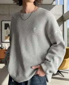Classical Origin ワッフルクルーネックビッグTシャツ