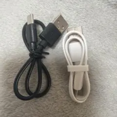 タイプC／USBケーブル　白と黒