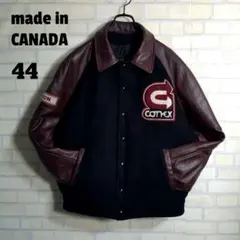 90ｓ SPORTSWEAR　カナダ製　スタジャン　袖本革　太アーム 90sCANADA SPORTSWEAR カナダ製 スタジャン 袖本革 太アーム LL