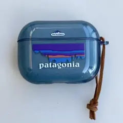 パタゴニア　ブルー　AirPodsPro Pro2 エアポッズ　TPU アップル