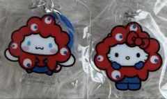 ミャクミャク　サンリオ　なりきりチャーム　めじるしアクセサリー　ガチャ　キティ
