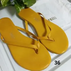 TKEES ティキーズ サンダル トング 36 マスタードイエロー　ミニマルのサムネイル