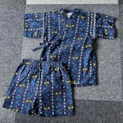男の子　半袖　95㎝　甚平　くろわっさんすべべ　和柄　夏祭り　花火大会　トンボ柄