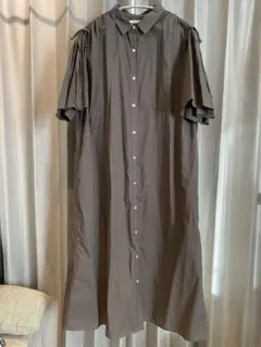 Niko and… マーセシャーリングスリット ワンピース L チャコールグレー