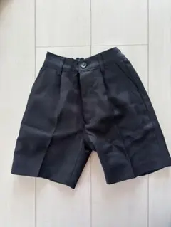 黒 ハーフパンツ ゴム入り 100%ポリエステル