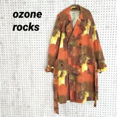 ozone rocks 総柄トレンチコート ベルト付 ミドル丈（S）コットン