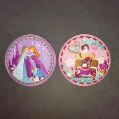 ディズニー刺繍缶バッチ2 ２点セット