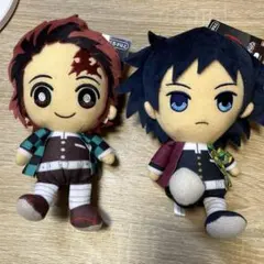 鬼滅の刃 竈門炭治郎 冨岡義勇chibiぬいぐるみ　2点セット
