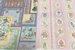 ジョリーフルール　猫・ウサギ柄カット生地　2枚セット　⑪