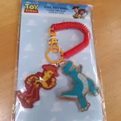 TOY STORY コイル付きキーホルダー ウッディ＆レックスのサムネイル