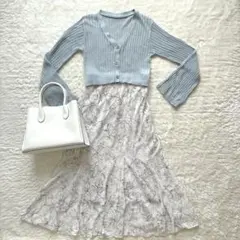 ♡apres jour mignon♡サラッとメッシュ　Ｖネックカーディガン　Ｆ