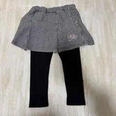 petit main ギンガムチェック スカート付きレギンス 100