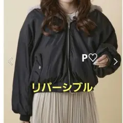 OLIVE des OLIVE　ファーフードブルゾン ジャンパー　コートMA-1