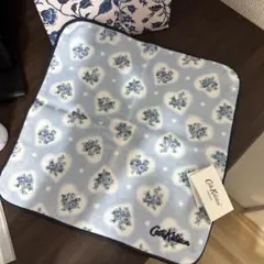 Cath Kidston 水色ハート柄ハンカチ