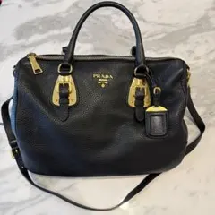 【美品】PRADA レザー2way ショルダー バッグ