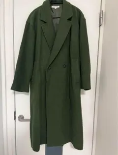 moussy オリーブグリーン ダブルブレスト ロングコート