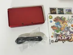 【動作品・ソフト付き】ニンテンドー 3DS ワイン レッド 本体 任天堂