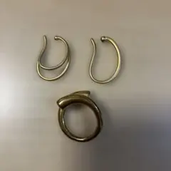 ゴールドイヤーカフ&リングセット