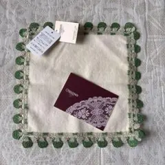 新品　近沢レース　ブロッコリー刺繍ハンカチ 約24×24cm