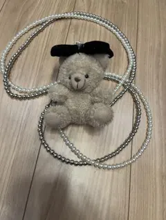 テディベア型スマホショルダーストラップ