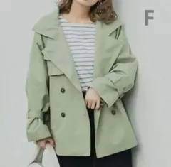 アーバンリサーチ くすみ グリーン ショート ミドル トレンチコート