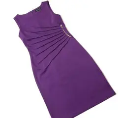 【美品】イヴァンカトランプ　スターバースト　ノースリーブ　ワンピース　ドレス　紫