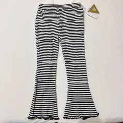 新品　マイリトルワンダー　ボーダーフレアパンツ　110