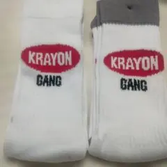 미사용 新品 福助クレヨンGANG ソックス 靴下 ホワイト婦人1足男性1足セット
