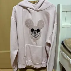 ミッキーマウス フリースフード付きトレーナー ピンク