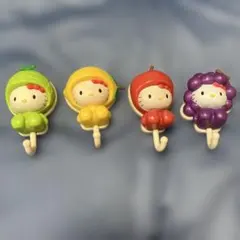 ⭐︎激レア⭐︎ハローキティフルーツマグネット フック 4個セット ⭐︎激レア⭐︎ハローキティフルーツマグネット フック 4個セット