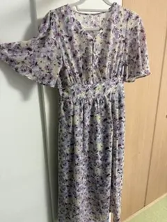 花柄半袖ロングワンピース　ロペピクニック