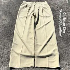 90s Christian Dior レーヨンギャバ　極太　ヴィンテージ　50s