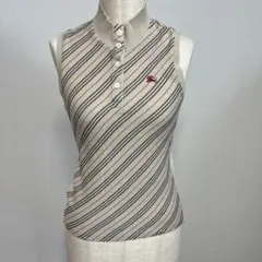 バーバリー　ノースリーブ　ストライプ　ポロシャツ
