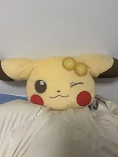 ピカチュウ ポケモン　でっかい顔型クッション