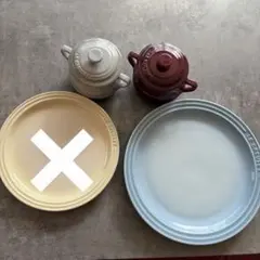 LE CREUSET ミニココット プレート 4点セットのサムネイル