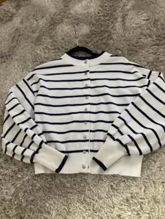 VIS ストライプデザイン カーディガン