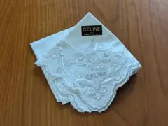 CELINE ホワイト ハンカチ