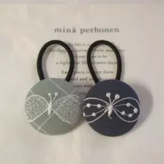 ミナペルホネン♡ハンドメイドヘアゴム２つセットa-194