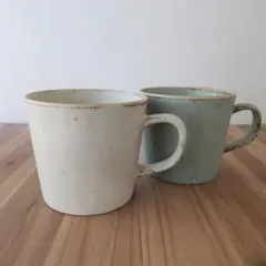 プレーンマット マグカップ・２個　美濃焼〈新品・未使用〉