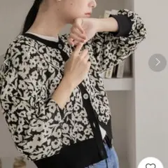 ハナガラショートクルーカーディガン