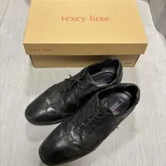 texcy luxe メンズ レザー シューズ 26.5cm ブラック 革靴