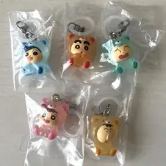 【コンプリート】クレヨンしんちゃん　めじるしアクセサリー　みんなでくまパジャマ