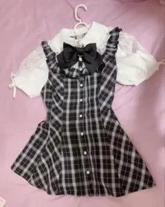 Secret Honey 半袖レースピンタックフリルヨーク切替セットアップ