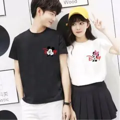 ディズニーキャラクター男女ペアルック親子ペアルックTシャツ