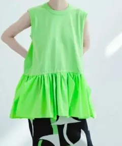 ADAM ET ROPE' アダムエロペ♥タフタティアードTシャツ ノースリーブ