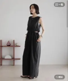 fog linen work リネン100% オールインワン ブラック - メルカリ