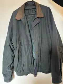 レザー襟　ジャケット　カーキ